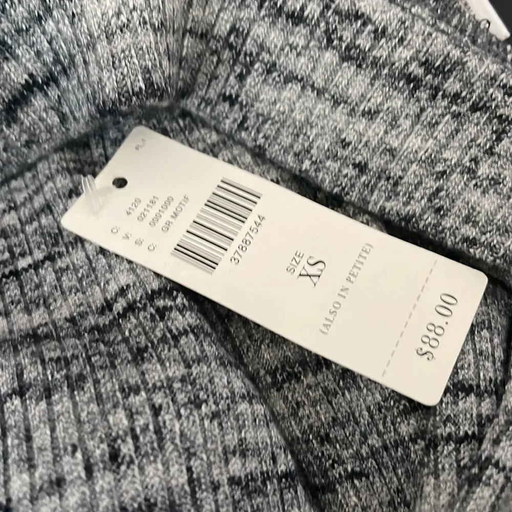 Maeve grey ribbed knit midi pencil‎ skirt XS